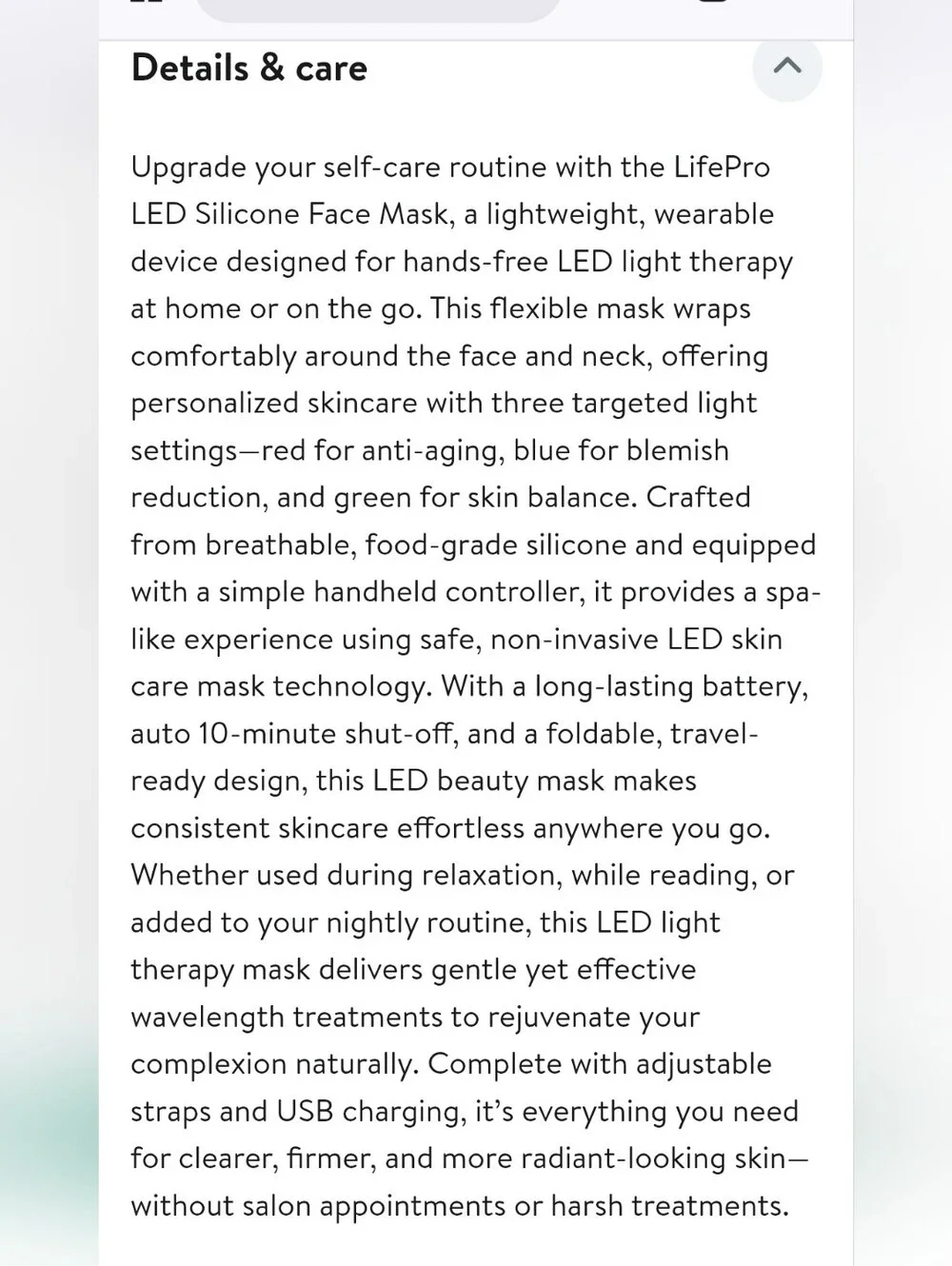 NEW Lifepro RevitaGlow Pro LED Red Light Therapy Mask Silicone For Face and Neck